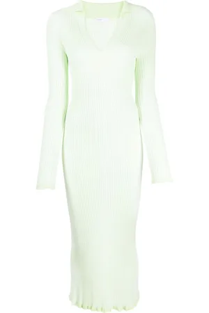 ROSETTA GETTY Geripptes Poloshirtkleid