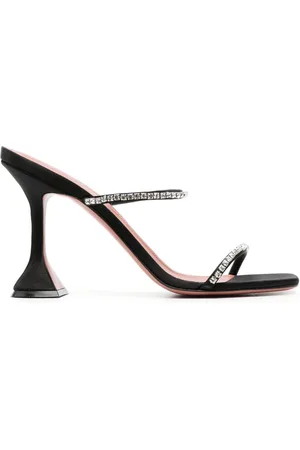 Amina Muaddi Gilda Sandalen mit changierendem Glitter 95mm