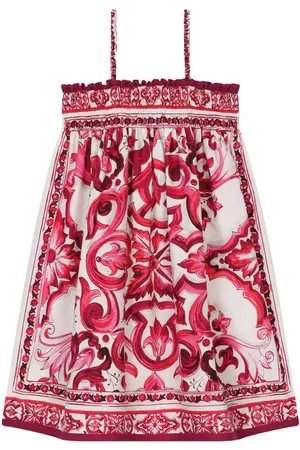 Dolce & Gabbana Trägerkleid mit Majolica-Print