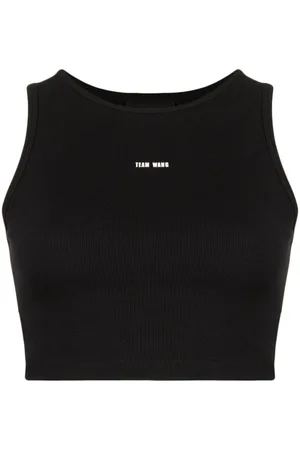 TEAM WANG design Cropped-Top mit Logo-Print