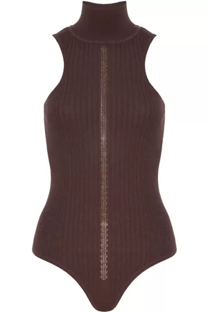 RTA Damen Bodys - High-neck knitted bodysuit