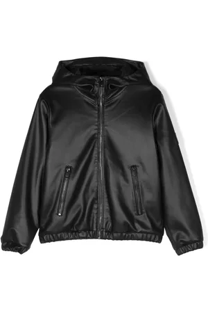 Diesel Jungen Lederjacken - Faux-leather zip-up hoodie
