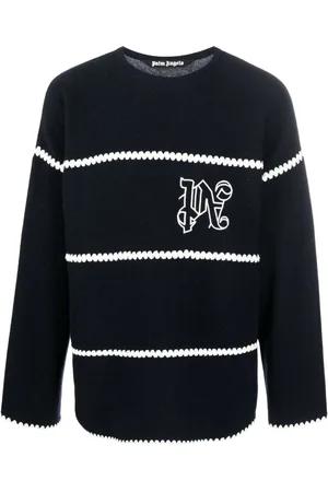 Palm Angels Gestreifter Pullover mit Monogramm