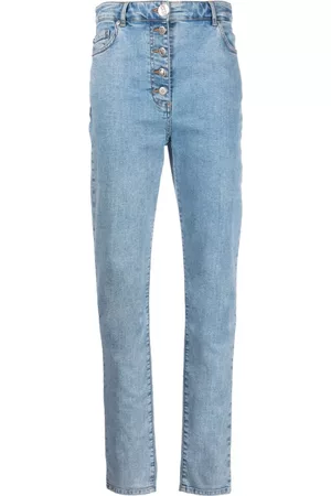 Moschino Damen Slim Jeans - High-rise slim-cut jeans