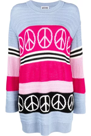 Moschino Damen Sweatshirts - Peace sign colour-block sweater dress