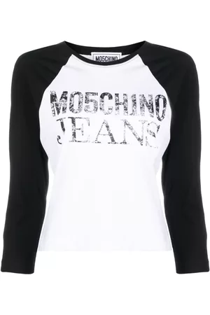 Moschino Damen Shirts - Logo-stamp cotton T-shirt