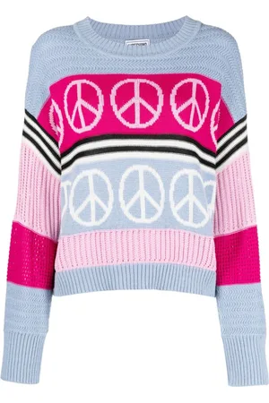 Moschino Intarsien-Pullover mit Friedenszeichen