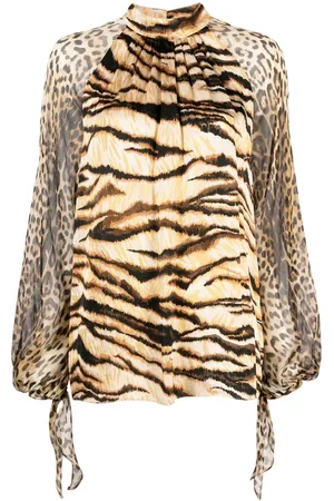 Roberto Cavalli Bluse mit Animal-Print