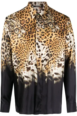 Roberto Cavalli Hemd mit Leoparden-Print