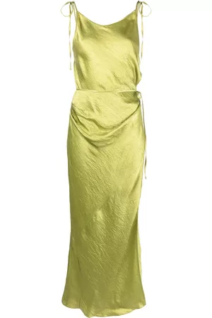 Acne Studios Damen Cocktail & Partykleider - Wrap crinkled satin maxi dress