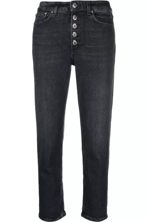 Dondup Damen High Waisted Jeans - Koons mid-rise cropped jeans