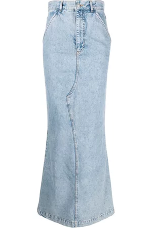 Moschino Damen Maxiröcke - Long washed-denim skirt