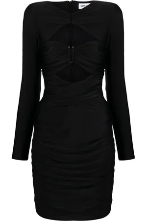 Self-Portrait Gerafftes Kleid mit Cut-Out