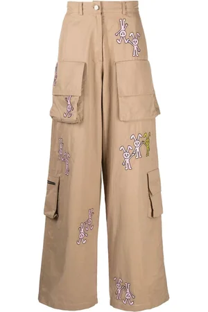 Natasha Zinko Cargohose mit Logo-Print