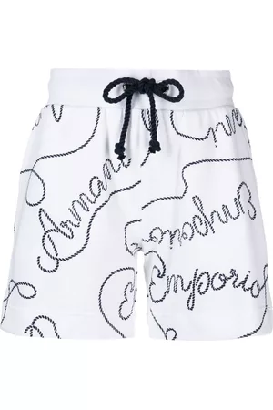 Emporio Armani Damen Strandmode - Logomania-print drawstring-waist shorts