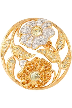Swarovski Damen Broschen - 2001 crystal-embellished floral brooch