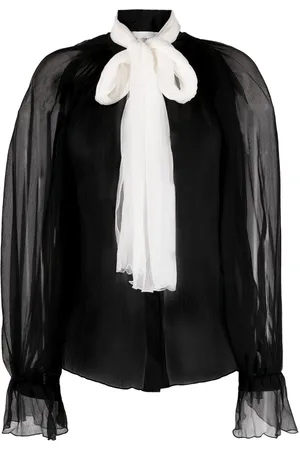 Atu Body Couture Schluppenbluse mit Sheer-Effekt