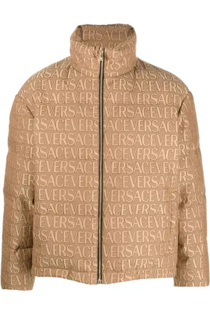 VERSACE Gefütterte Jacke mit Logo-Print