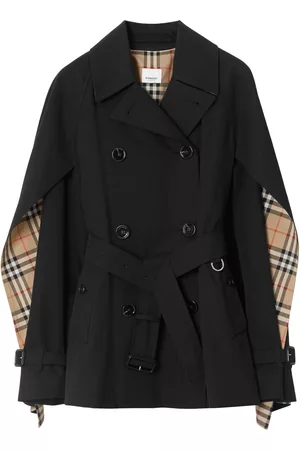 Burberry Damen Trenchcoats - Cape-sleeve cropped trench coat