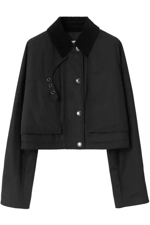 Burberry Damen Jacken - Corduroy-collar cropped jacket