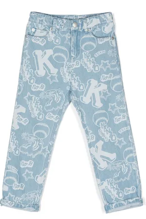 Kenzo Straight-Leg-Jeans mit Print