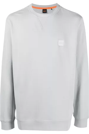 HUGO BOSS Herren Sweatshirts - Logo-patch cotton sweatshirt
