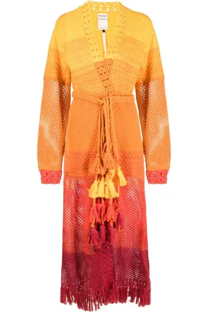 Escvdo Damen Kimonos - Gradient-effect open-knit kimono