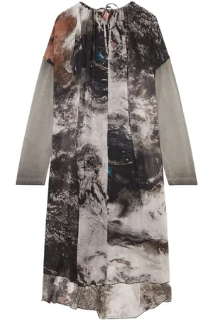 Diesel D-Lav Midikleid mit Planeten-Print