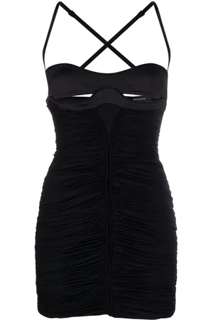 MUGLER Gerafftes Minikleid mit Cut-Outs