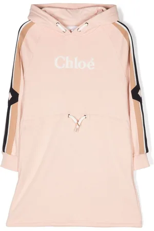 Chloé Kapuzenkleid mit Logo-Stickerei