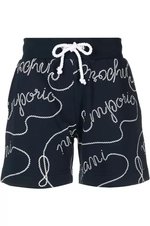 Emporio Armani Damen Strandmode - Logomania-print drawstring-waist shorts