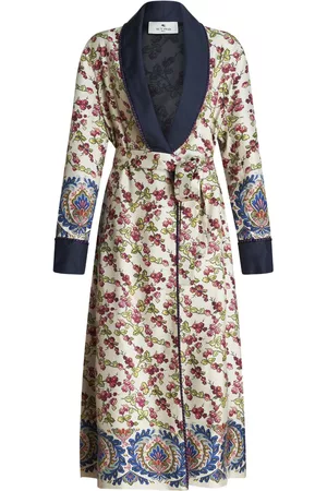 Etro Damen Mäntel - Floral-print silk coat