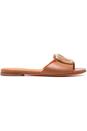 santoni Pantoletten mit Schnalle