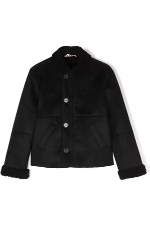 Marni Jungen Lederjacken - Faux-suede button-up jacket