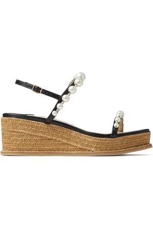 Jimmy Choo Amatuus Wedge-Espadrilles mit Perlenverzierung 60mm