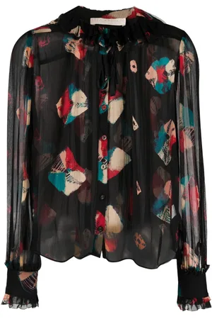 ULLA JOHNSON Bluse mit abstraktem Print