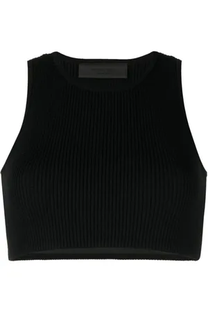 FEAR OF GOD Geripptes Oberteil mit Logo-Patch