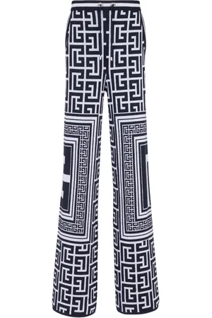 Balmain Gerade Hose mit Monogrammmuster