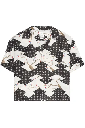 VISVIM Seidenhemd mit grafischem Print