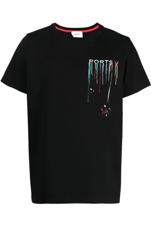 Ports V T-Shirt mit Farbklecks-Print