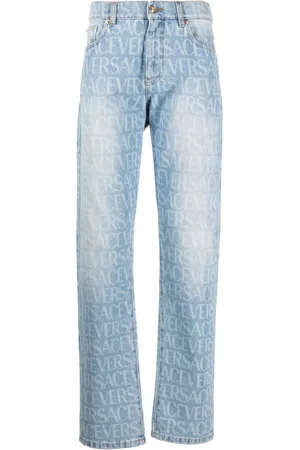 VERSACE Allover straight-leg jeans