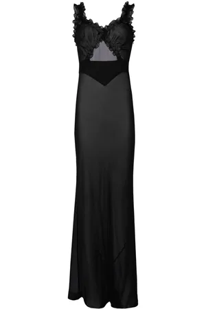 RTA Gerüschtes Maxikleid aus Seide