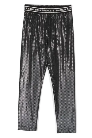 Balmain Leggings im Metallic-Look