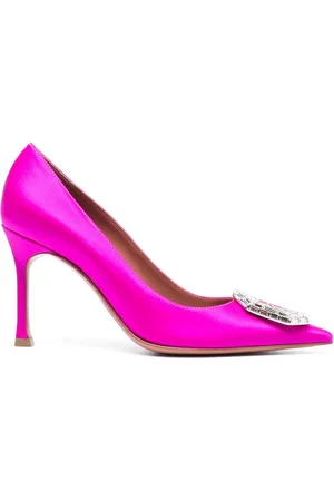 Amina Muaddi Camelia Pumps mit Kristallen 90mm