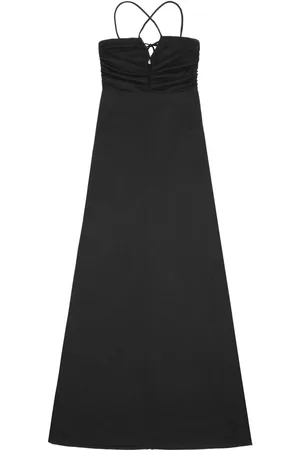 Ganni Maxikleid mit überkreuzten Trägern