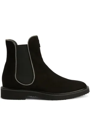 Giuseppe Zanotti Wildlederstiefel mit Reißverschlussdetail