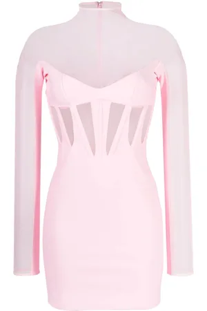 MUGLER Transparentes Minikleid