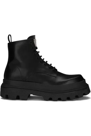 Dolce & Gabbana Schnürstiefel mit Logo-Schild