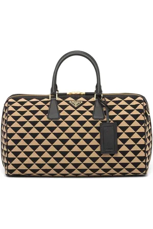 Prada Bestickte Symbole Reisetasche