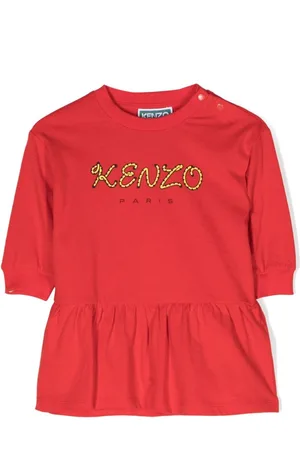 Kenzo Langärmeliges Kleid mit Logo-Print